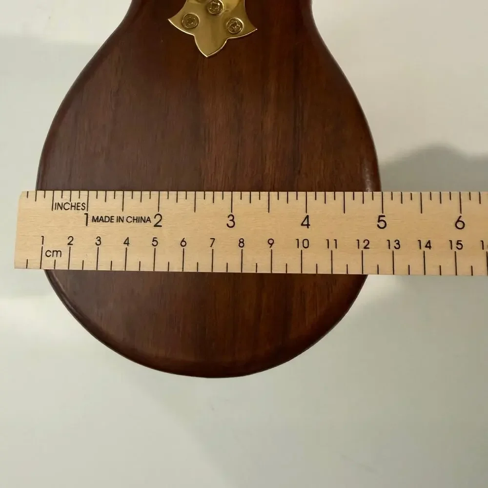 Wooden Toilet Shaped Paper Holder Hinged 2 Tone Freestanding 11 x 6